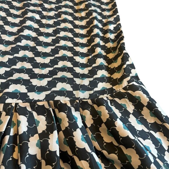 Cotelac Fun Print Fit N Flare Dress Sleeveless Shift Satin Bohemian Size 6 Women - Picture 6 of 12